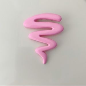Vintage Rare 1980s Pink Squiggle Pin In Box